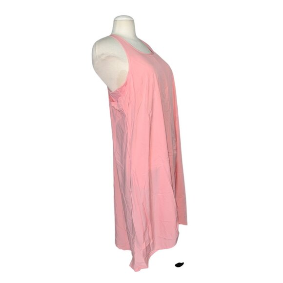 Halara Breezeful Racerback Hi Low MIdi Dress Sz XL Womens Pink Built in Bra Slee - Picture 13 of 15
